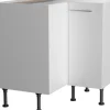 Optifit Küchen-Eck-Unterschrank Bengt932 90/90 cm x 87 cm x 58,4 cm Weiß