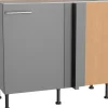 Optifit Küchen-Eckunterschrank f. Geschirrsp. Mats825 100/65x87x58,4cm Basaltgr.
