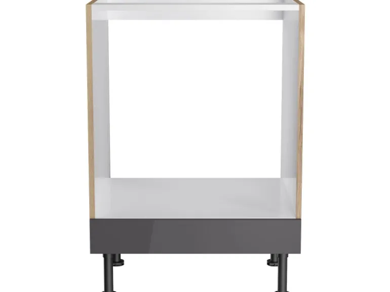 Optifit Küchen-Herdumbau Jonte984 60 cm x 87 cm x 58,4 cm Anthrazit-Wildeiche