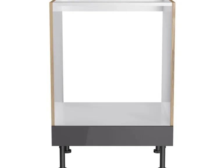Optifit Küchen-Herdumbau Jonte984 60 cm x 87 cm x 58,4 cm Anthrazit-Wildeiche