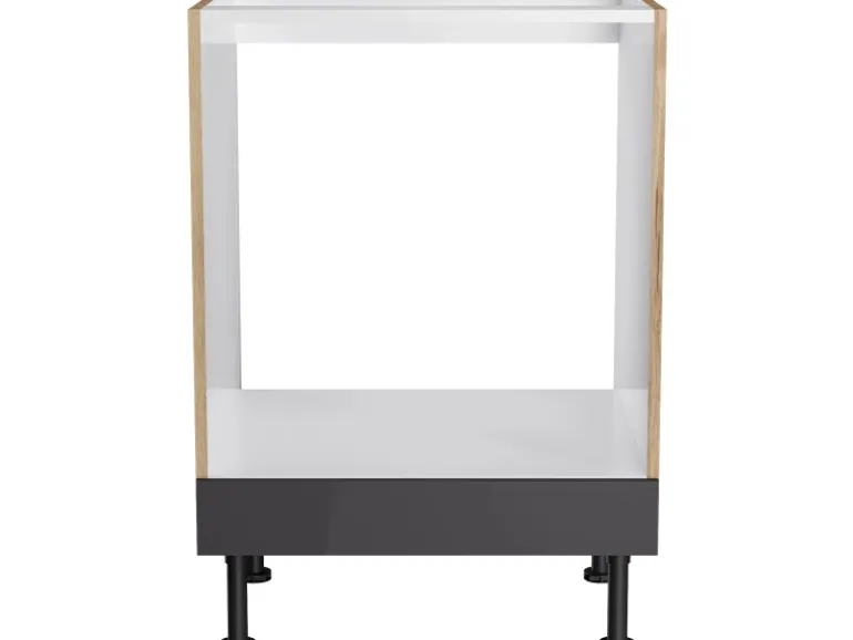 Optifit Küchen-Herdumbau Linus984 60 cm x 87 cm x 58,4 cm Anthrazit-Wildeiche