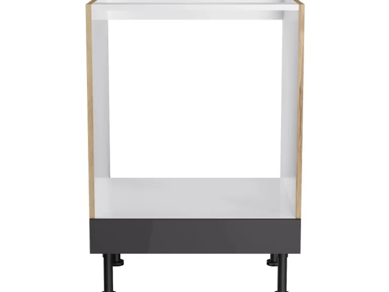 Optifit Küchen-Herdumbau Linus984 60 cm x 87 cm x 58,4 cm Anthrazit-Wildeiche