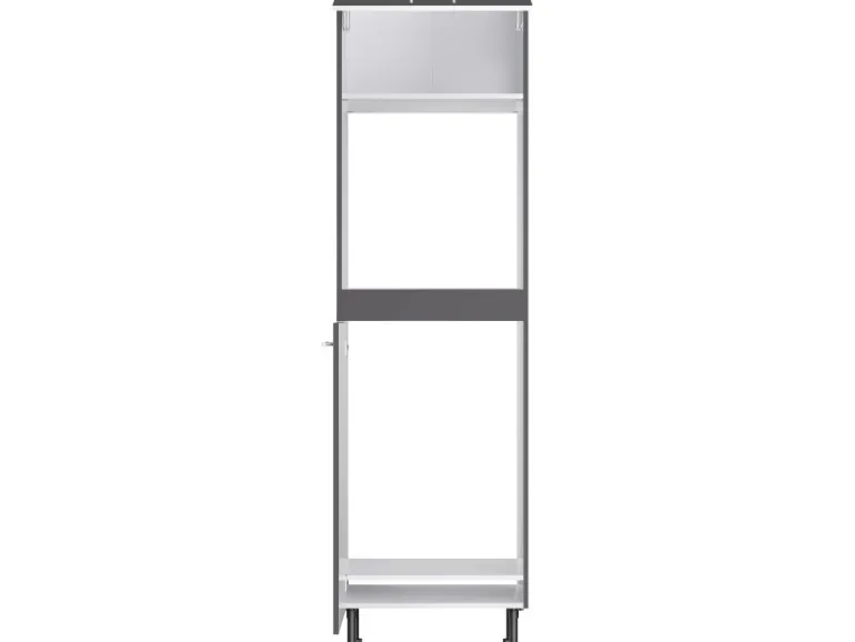 Optifit Küchen-Hochschrank für Backof. u. Kühlschr. Ingvar420 60cm Anthra. Matt