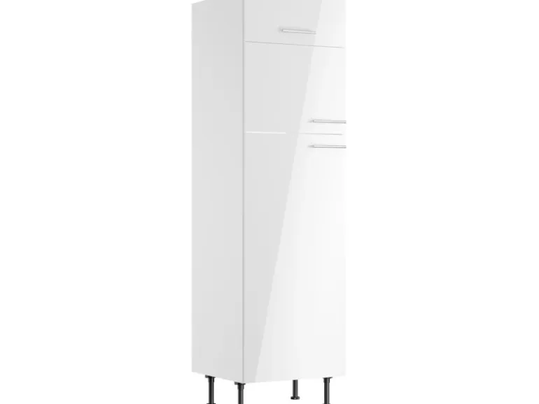 Optifit Küchen-Hochschrank für Kühl-Gefrier-Kombi Rurik986 60 cm Weiß