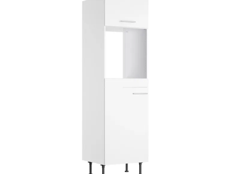 Optifit Küchen-Hochschrank für Backofen und Kühlschrank Bengt932 60 cm Weiß