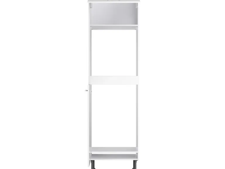 Optifit Küchen-Hochschrank für Backofen und Kühlschrank Bengt932 60 cm Weiß