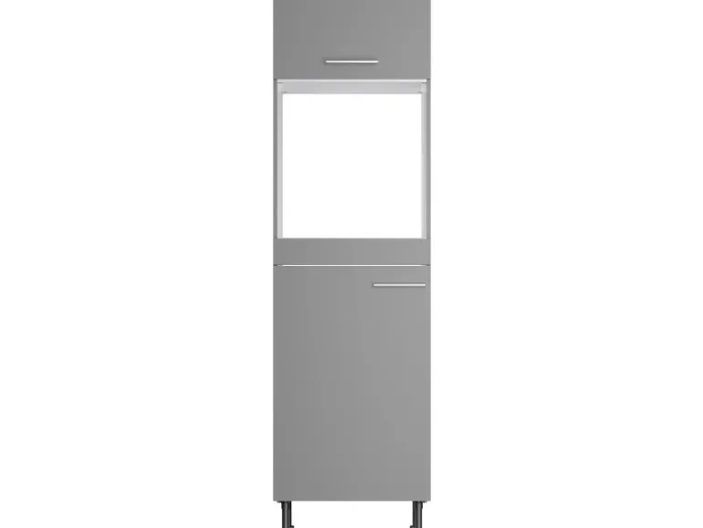 Optifit Küchen-Hochschrank für Backofen und Kühlschrank Mats825 60 cm Basaltgrau