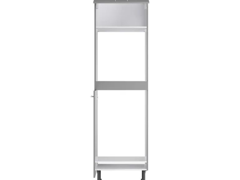 Optifit Küchen-Hochschrank für Backofen und Kühlschrank Mats825 60 cm Basaltgrau