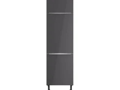 Optifit Küchen-Hochschrank für Kühlschrank Linus984 60 cm Anthrazit-Wildeiche