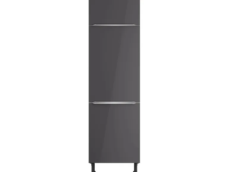 Optifit Küchen-Hochschrank für Kühlschrank Linus984 60 cm Anthrazit-Wildeiche