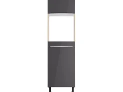 Optifit Küchen-Hochschrank f. Backof./Kühlschr. Linus984 60cm Anthra.-WildEiche
