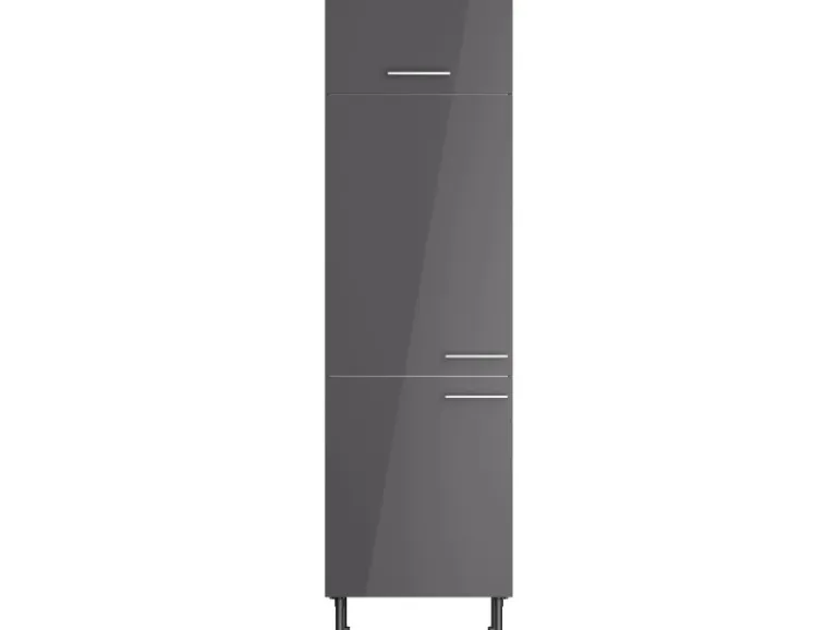 Optifit Küchen-Hochschrank für Kühlschrank Jonte984 60 cm Anthrazit-Wildeiche