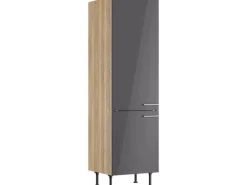 Optifit Küchen-Hochschrank Jonte984 60cm x 211,8cm x 58,4cm Anthrazit-Wildeiche