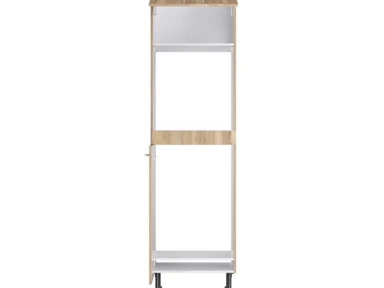 Optifit Küchen-Hochschrank für Backofen und Kühlschrank Erik290 60 cm Wildeiche