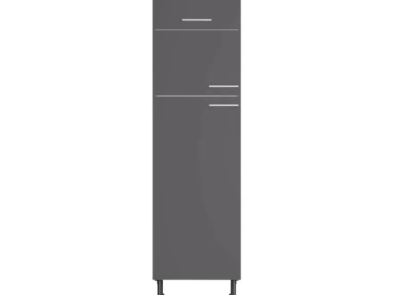 Optifit Küchen-Hochschrank für Kühl-Gefrier-Kombi Ingvar420 60 cm Anthrazit Matt