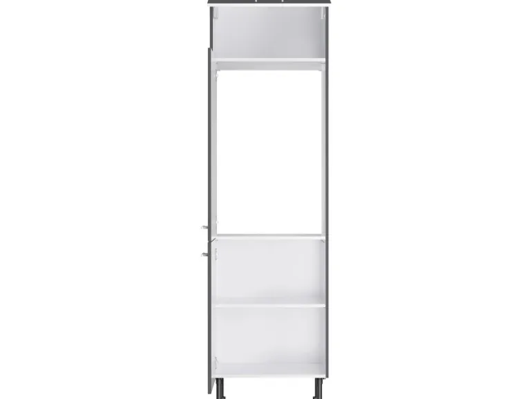 Optifit Küchen-Hochschrank für Kühlschrank Ingvar420 60 cm Anthrazit Matt