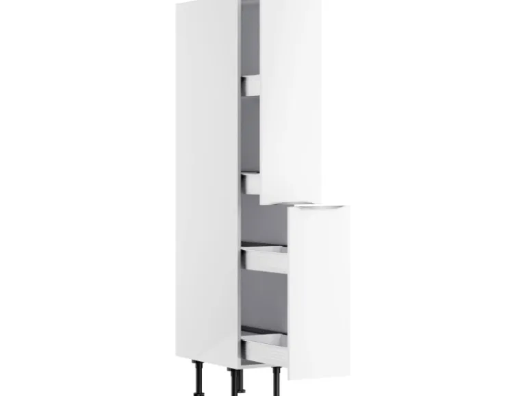 Optifit Küchen-Midi-Apothekerschrank Arvid986 30 cm x 176,6 cm x 58,4 cm Weiß