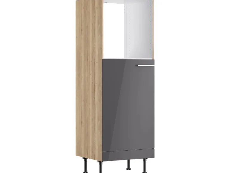 Optifit Küchen-Midischr. für Backo. und Kühls. Jonte984 60cm Anthrazit-Wildeiche