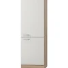 Optifit Küchen-Midischrank für Kühlschr. Dakar286 60cmx174,4cmx60cm Weiß-Eiche