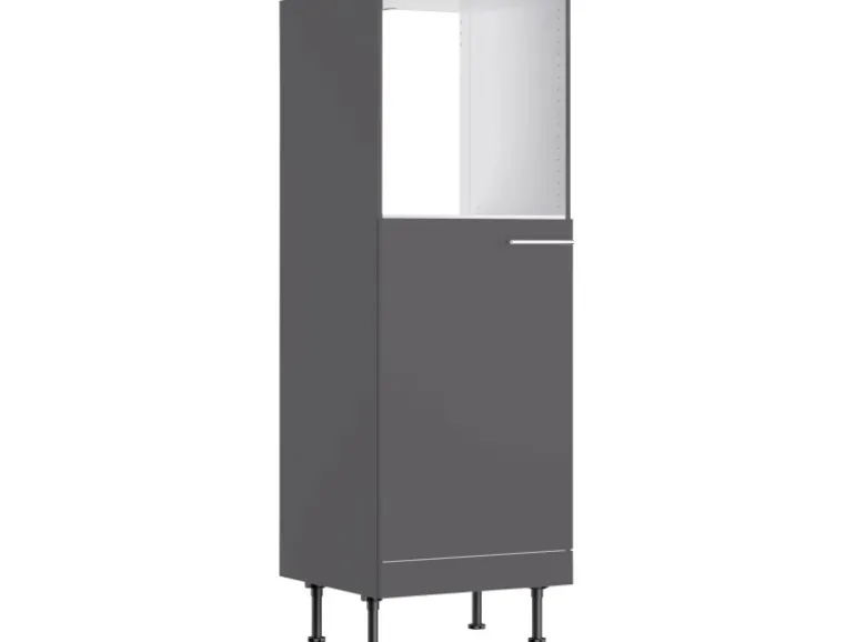 Optifit Küchen-Midi-Schrank f. Backofen und Kühls. Ingvar420 60cm Anthrazit Matt