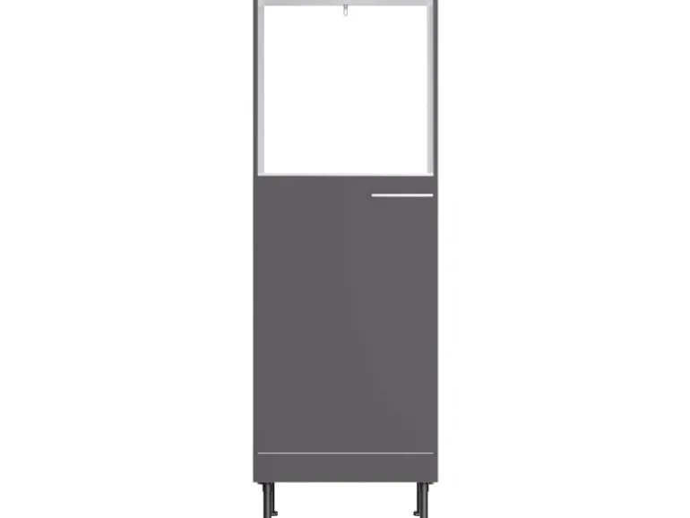 Optifit Küchen-Midi-Schrank f. Backofen und Kühls. Ingvar420 60cm Anthrazit Matt