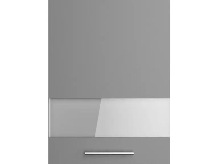 Optifit Küchen-Oberschrank mit Glassegment Mats825 50 cm Basaltgrau