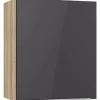 Optifit Küchen-Oberschrank Linus984 60cm x 70,4cm x 34,9cm Anthrazit-Wildeiche