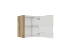 Optifit Küchen-Oberschrank m. Segmentglastür 50x57,6x34,6cm Kaya290 WildEiche NB