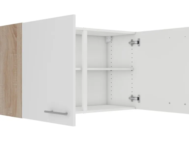 Optifit Küchen-Oberschrank Dakar286 100 cm Weiß Seidenglanz