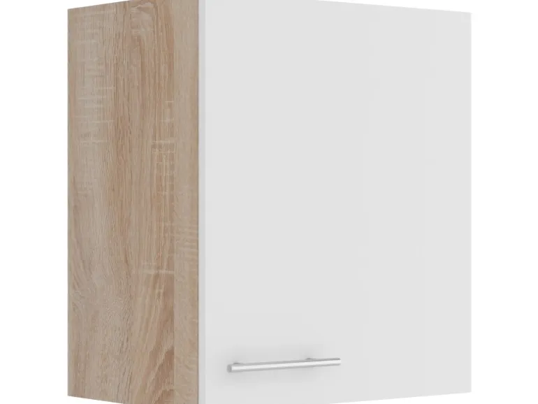 Optifit Küchen-Oberschrank Dakar286 50 cm Weiß Seidenglanz