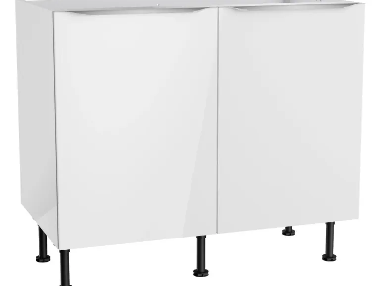 Optifit Küchen-Spülenunterschrank Arvid986 100 cm x 87 cm x 58,4 cm Weiß
