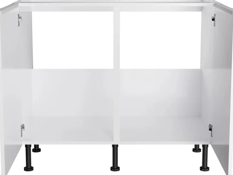 Optifit Küchen-Spülenunterschrank Arvid986 100 cm x 87 cm x 58,4 cm Weiß