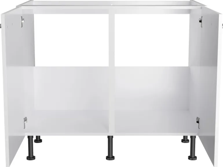 Optifit Küchen-Spülenunterschrank Bengt932 100 cm x 87 cm x 58,4 cm Weiß