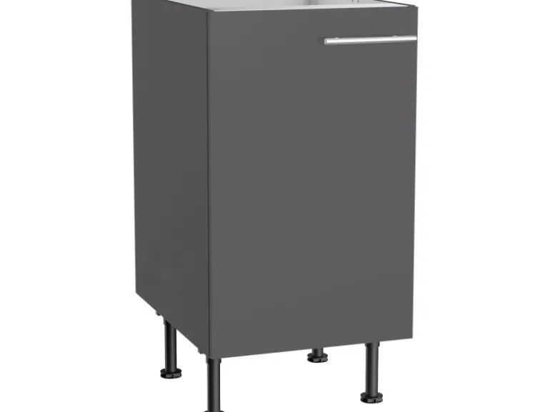Optifit Küchen-Spülenunterschrank Ingvar420 45 x 87 x 58,4cm Anthrazit Matt