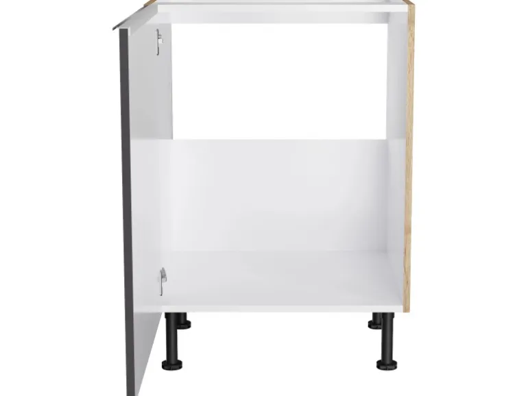Optifit Küchen-Spülenunterschrank Linus984 60x87x58,4cm Anthra.-WildEiche