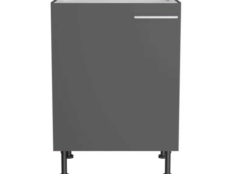 Optifit Küchen-Spülenunterschrank Ingvar420 60 x 87 x 58,4 cm Anthrazit Matt