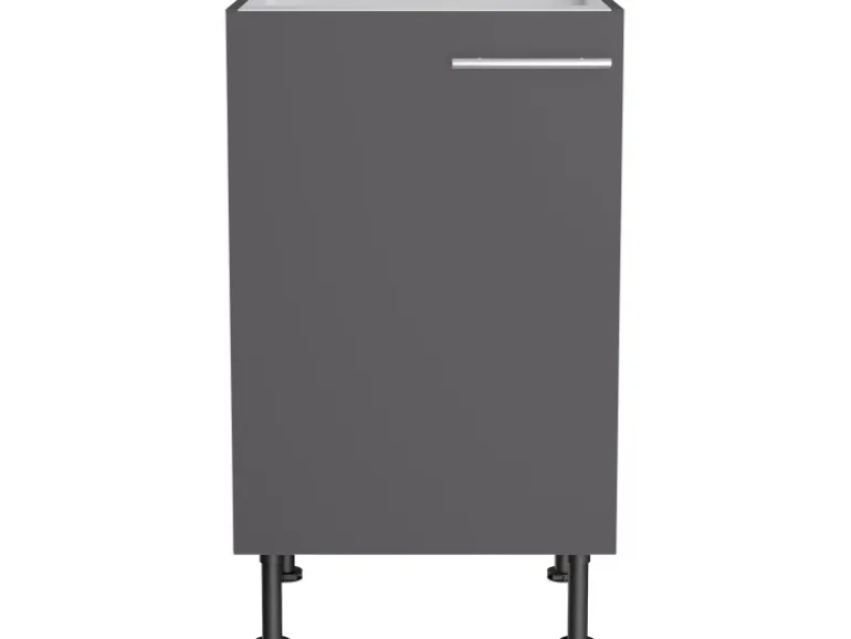 Optifit Küchen-Spülenunterschrank Ingvar420 50 x 87 x 58,4cm Anthrazit Matt