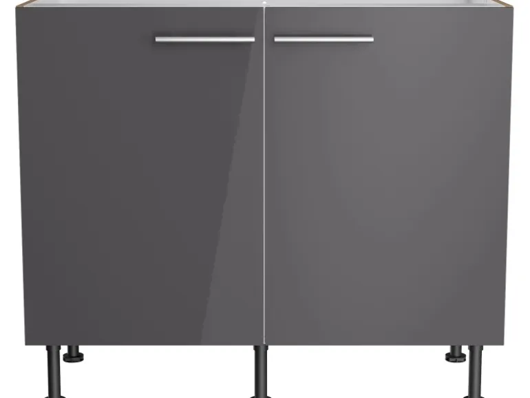 Optifit Küchen-Spülenunterschrank Jonte984 100cmx87cmx58,4cm Anthra.-WildEiche