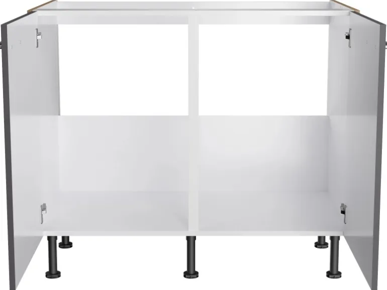 Optifit Küchen-Spülenunterschrank Jonte984 100cmx87cmx58,4cm Anthra.-WildEiche