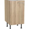 Optifit Küchen-Spülenunterschrank Erik290 45 cm x 87 cm x 58,4 cm Wildeiche