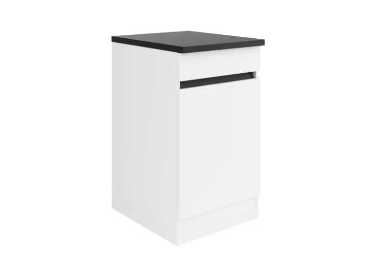 Optifit Küchen-Spülenunterschrank 50 x 88 x 60 cm Luca932 Weiß Anthrazit