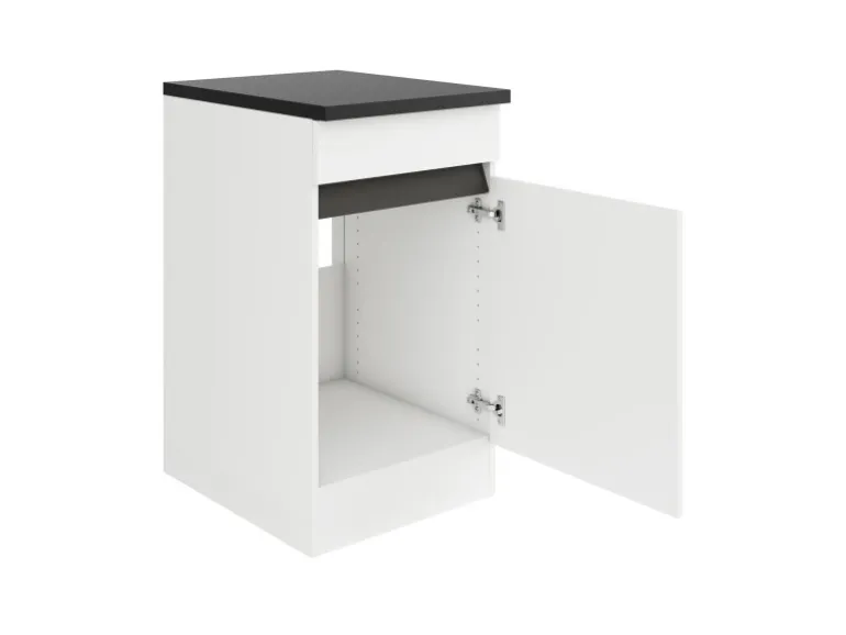 Optifit Küchen-Spülenunterschrank 50 x 88 x 60 cm Luca932 Weiß Anthrazit