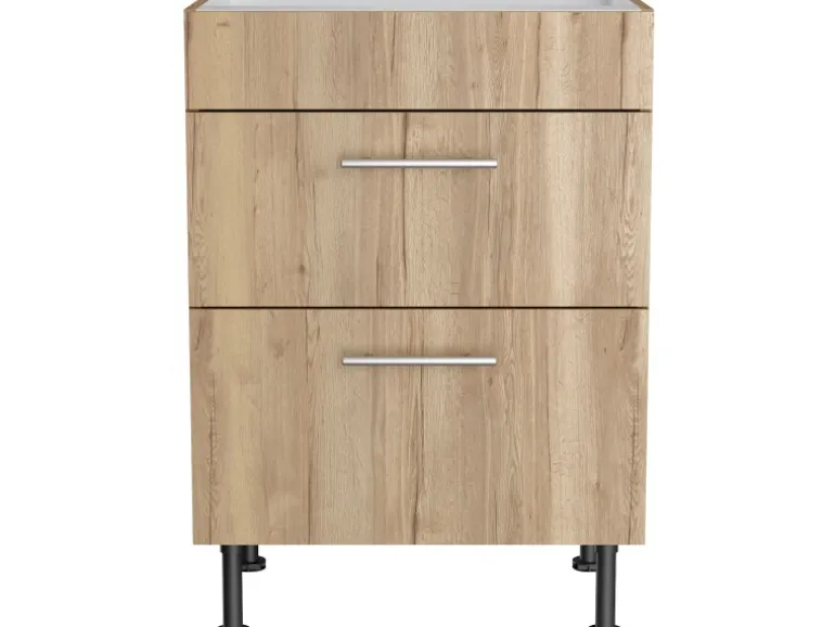 Optifit Küchen-Unterschrank für Kochfeld Erik290 60 x 87 x 58,4 cm Wildeiche