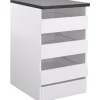 Optifit Küchen-Unterschrankregal Salo214 50 cm x 84,8 cm x 60 cm Weiß
