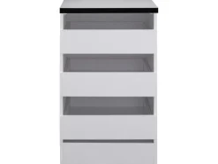 Optifit Küchen-Unterschrankregal Salo214 50 cm x 84,8 cm x 60 cm Weiß