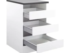 Optifit Küchen-Unterschrankregal Salo214 50 cm x 84,8 cm x 60 cm Weiß