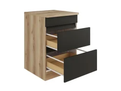 Optifit Küchen-Unterschrank f. Kochfeld 60x88x60cm Noah420 Anthra. WildEiche NB