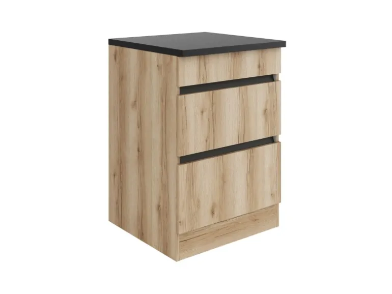 Optifit Küchen-Unterschrank f. Kochfeld 60x88x60cm Kaya290 WildEiche Nachbildung