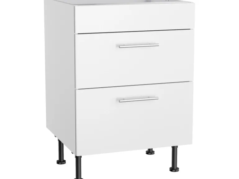 Optifit Küchen-Unterschrank für Kochfeld Bengt932 60 cm x 87 cm x 58,4 cm Weiß