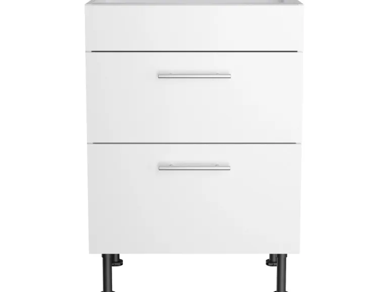 Optifit Küchen-Unterschrank für Kochfeld Bengt932 60 cm x 87 cm x 58,4 cm Weiß